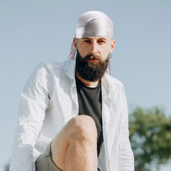 ❤️2 PCS Silk Durags, Durag Long Tail Doo Rags 360 Wave Cap Bandana Hat Durag Cap - Picture 6 of 6